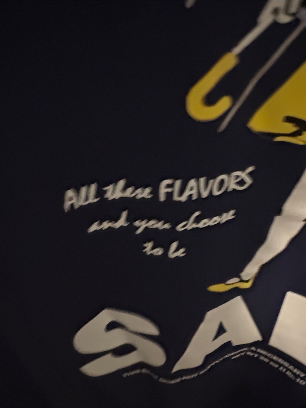SALTY Graphic Tee - Navy Blue Short Sleeve Top - Picture 3 of 5